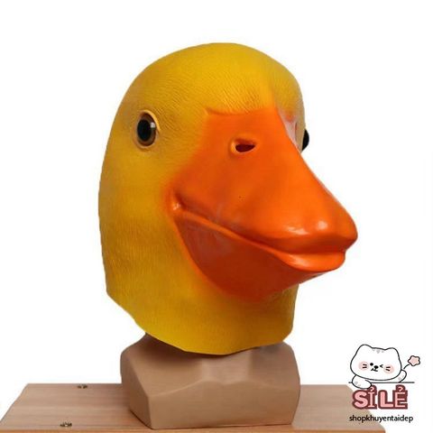 Mặt Nạ Cao Su Hình Vịt Donald - Phụ Kiện Hóa Trang Halloween, Đạo Cụ Quay Video TikTok, Năng Động và Bắt Mắt