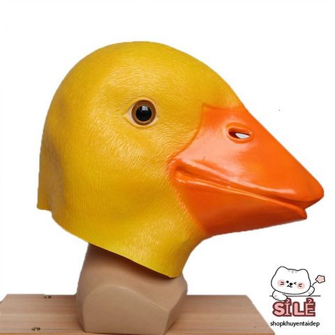 Mặt Nạ Cao Su Hình Vịt Donald - Phụ Kiện Hóa Trang Halloween, Đạo Cụ Quay Video TikTok, Năng Động và Bắt Mắt