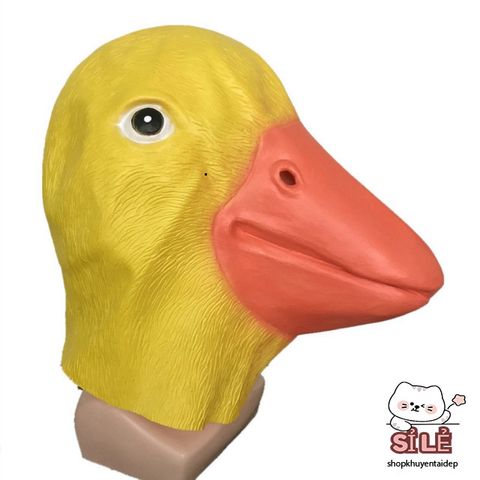 Mặt Nạ Cao Su Hình Vịt Donald - Phụ Kiện Hóa Trang Halloween, Đạo Cụ Quay Video TikTok, Năng Động và Bắt Mắt