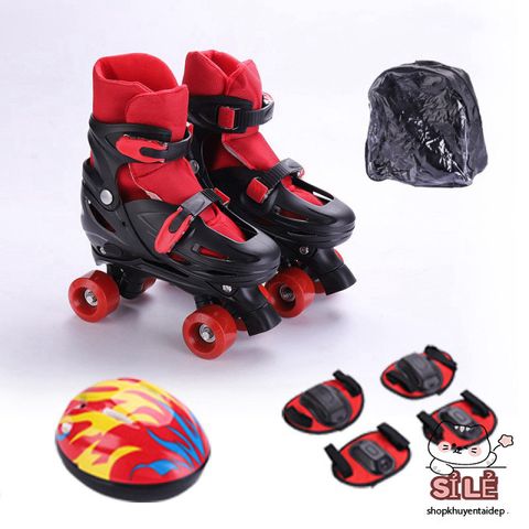 Giày Trượt Patin 2 Hàng Bánh Cao Cấp - Combo Balo & Bộ Bảo Hộ cho Bé & Người Lớn - An Toàn và Bền Bỉ cho Những Cuộc Phiêu Lưu
