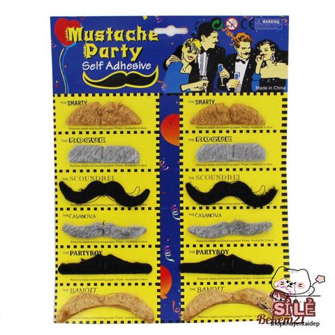 Bộ Râu Giả Halloween - Phụ Kiện Thời Trang Hóa Trang Sinh Nhật, Tiệc Tùng - 12 Mẫu Độc Đáo Dễ Dính