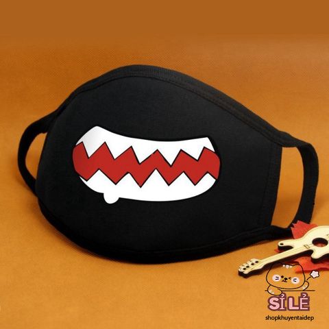 Khẩu Trang Hình Trái Tim Đỏ Phong Cách Hàn Quốc - Chống Bụi Cotton, Thiết Kế Anime/Manga Độc Đáo, Unisex, Freesize