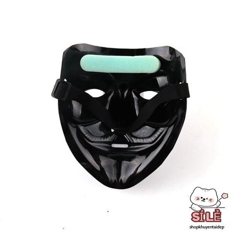 Mặt Nạ Hacker Đen Đỏ - Phụ Kiện Hóa Trang Thú Vị Cho Halloween và Trung Thu, Độc Đáo và Đẹp Mắt