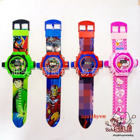 Đồng Hồ Chiếu Hình 3D Siêu Nhân Người Nhện cho Bé - Phụ Kiện Thời Trang Độc Đáo và Đồ Chơi An Toàn