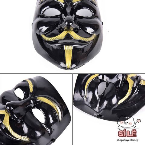 Mặt Nạ Đen Bóng Hacker 2021 - Phụ Kiện Hóa Trang Đẳng Cấp Cho Tiệc Halloween và Lễ Hóa Trang