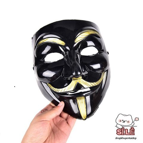 Mặt Nạ Đen Bóng Hacker 2021 - Phụ Kiện Hóa Trang Đẳng Cấp Cho Tiệc Halloween và Lễ Hóa Trang