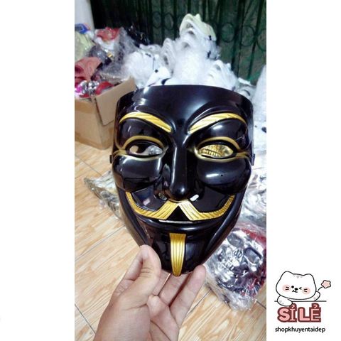 Mặt Nạ Đen Bóng Hacker 2021 - Phụ Kiện Hóa Trang Đẳng Cấp Cho Tiệc Halloween và Lễ Hóa Trang