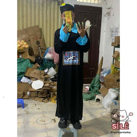 Bộ Đồ Hóa Trang Halloween Hắc Bạch Vô Thường - Cương Thi Diêm Vương Pháp Sư Dành Cho Người Lớn, Phục Trang Vô Diện Hấp Dẫn