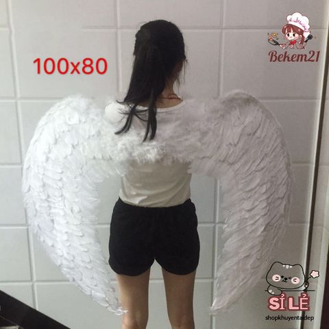 Bộ Cánh Thiên Thần Trắng Dành Cho Bé - Trang Trí Tiệc Giáng Sinh, Hóa Trang, Đám Cưới, Lễ Hội, Có Dây Đeo Thoải Mái