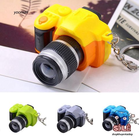 Móc Khóa Mini Máy Ảnh DSLR Đèn LED - Phát Âm Âm Thanh 
