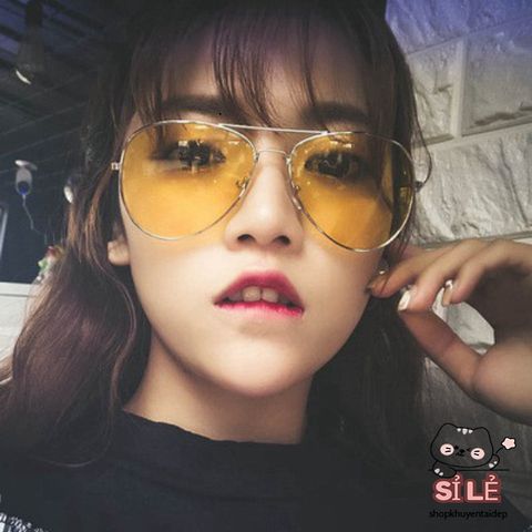 Kính Mắt Ban Đêm Chống Chói Polarized - Gọng Thời Trang Ôm Mặt, Phong Cách Nam Du Lịch (Màu Vàng)