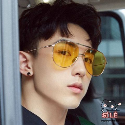 Kính Mắt Ban Đêm Chống Chói Polarized - Gọng Thời Trang Ôm Mặt, Phong Cách Nam Du Lịch (Màu Vàng)