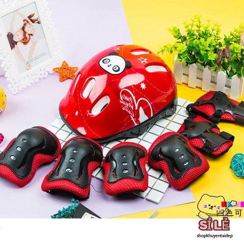 Bộ Bảo Hộ Trượt Patin & Đạp Xe Toàn Diện - Mũ Bảo Hiểm, Gối, Tay, Khuỷu - An Toàn Cho Trẻ Em Khi Vui Chơi!