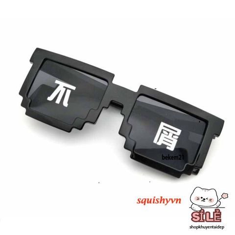 Kính Mát Thug Life Màu Đen Cho Nam Nữ - Kính Râm Phong Cách Meme Độc Đáo, Quà Tặng Tuyệt Vời Cho Game Thủ và Người Đam Mê Fandom