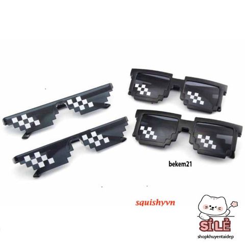 Kính Mát Thug Life Màu Đen Cho Nam Nữ - Kính Râm Phong Cách Meme Độc Đáo, Quà Tặng Tuyệt Vời Cho Game Thủ và Người Đam Mê Fandom