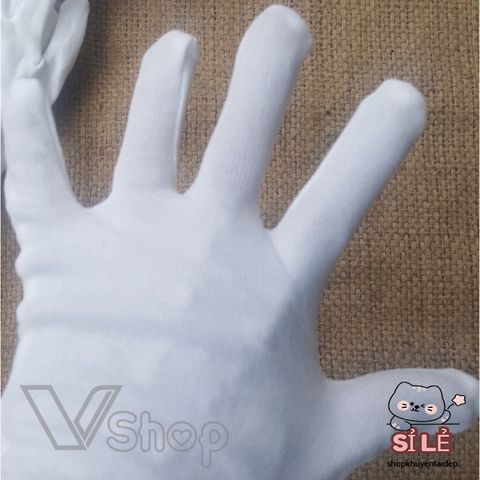 Gói 12 Đôi Găng Tay Cotton Trắng - Phụ Kiện Trang Phục Lễ Tân, Sự Kiện, Vệ Sinh và Kiểm Định Chất Lượng