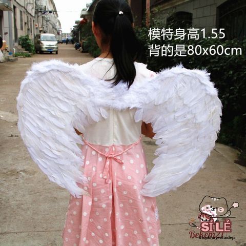 Bộ Cánh Thiên Thần Mềm Mại cho Trẻ Em - Thời Trang Hóa Trang Halloween và Giáng Sinh với Dây Buộc Tóc, Đồ Dùng Lễ Hội