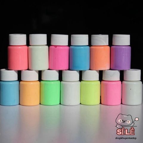 Sơn Dạ Quang 22ml Bộ 9 Màu Phát Sáng Rực Rỡ, An Toàn Cho Da - Trang Trí DIY Độc Đáo, Phù Hợp Sự Kiện Ban Đêm