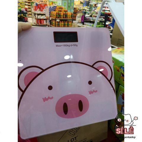 Cân Điện Tử Hình Heo Hồng - Cân Sức Khỏe Mini Sạc USB, Chịu Lực 180KG, Độ Chính Xác Cao, Bảo Hành 1 Năm
