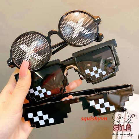 Kính Mắt Thug Life 6 Chấm MINECRAFT - Kính Thời Trang Độc Đáo, Nhiều Màu Sắc, Phù Hợp Mọi Khuôn Mặt [FREESHIP]