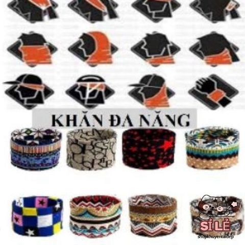 Bộ 10 Khăn Đa Năng Du Lịch & Phượt - Thấm Hút Mồ Hôi, Thời Trang An Toàn Cho Nam Nữ