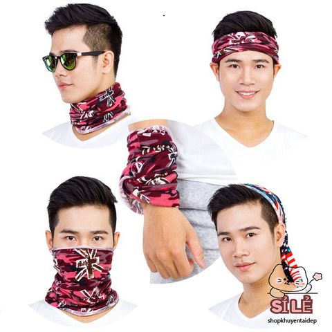 Bộ 10 Khăn Đa Năng Du Lịch & Phượt - Thấm Hút Mồ Hôi, Thời Trang An Toàn Cho Nam Nữ