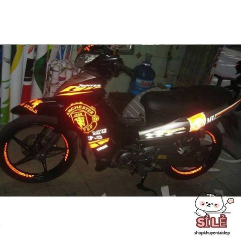Decal Phản Quang Bọc Vành Xe Máy - Chống Thấm Nước, Bộ 8 Chỉ Trang Trí Xe Màu Sắc Đẹp, Đảm Bảo Dính Chặt, Hỗ Trợ Đổi Trả 15 Ngày