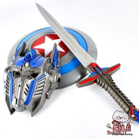 Bộ Trang Phục Biến Hình Optimus Prime Cơ Bắp Cho Bé Trai - Transformers Jumpsuit & Mặt Nạ - Trang Phục Halloween Siêu Anh Hùng