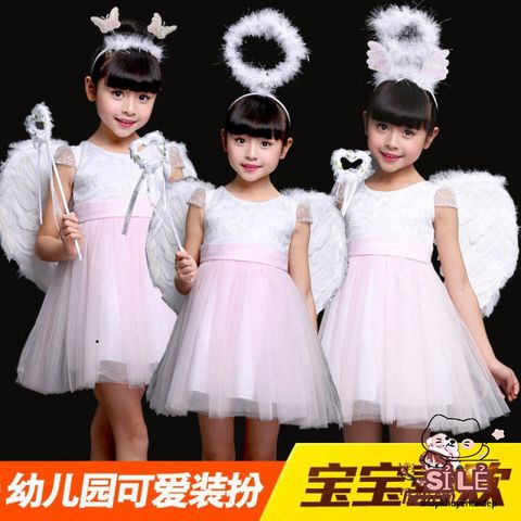 Cánh Thiên Thần Hóa Trang Halloween Cho Bé Gái - Đồ Diễn Xuất Giáng Sinh Màu Sắc Sống Động, Quà Tặng Sinh Nhật Tuyệt Vời