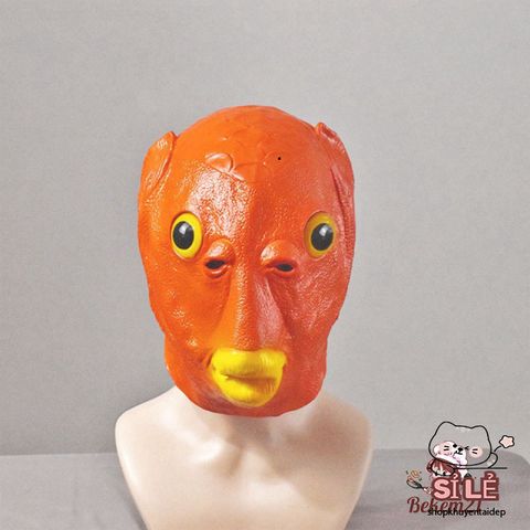 Mặt Nạ Hóa Trang Phù Thủy Đầu Cá Xanh Lá Silicone - Đạo Cụ Cosplay Hóa Trang, Tiệc Halloween, Giáng Sinh, Phục Sinh