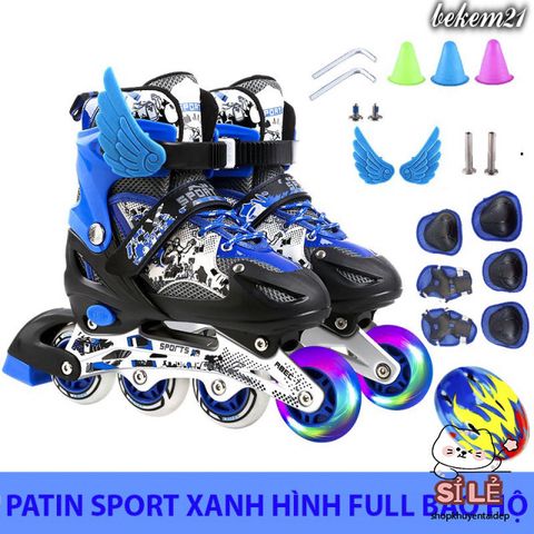 Giày Trượt Patin QF Thế Hệ Mới cho Trẻ Em và Người Lớn - Siêu Bền, Có Nhiều Size và Màu Sắc, Tặng Kèm Đồ Bảo Hộ