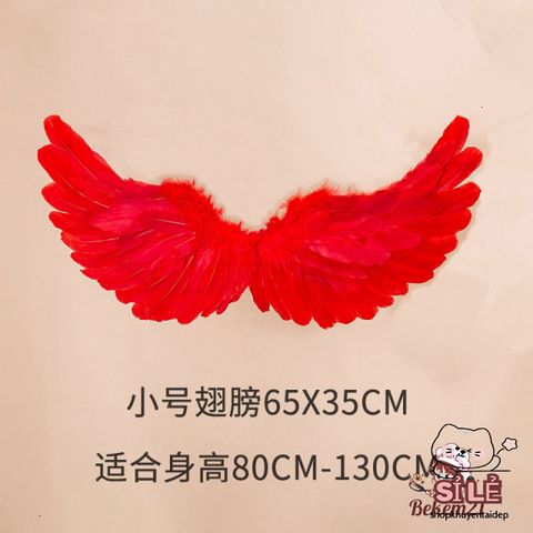 Cánh Thiên Thần Đỏ Hóa Trang Halloween Cho Bé Gái - Phụ Kiện Cosplay Đáng Yêu Với Băng Đô Và Đũa Phép Huyền Ảo