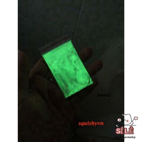 Bột Dạ Quang Màu Xanh Lá 10g - Chất Liệu Handmade Phát Sáng Độc Đáo, Trang Trí Quán Bar, Karaoke ấn Tượng