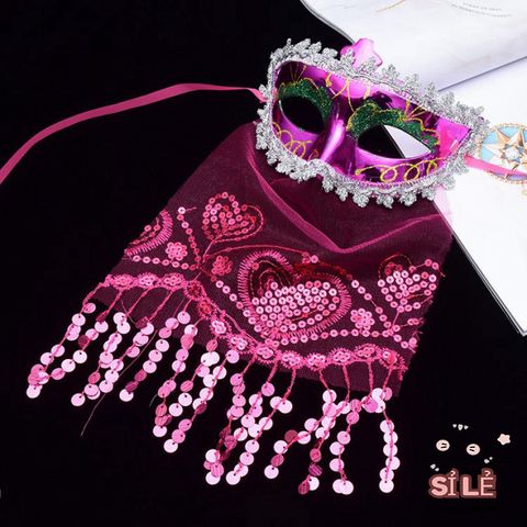 Mặt Nạ Halloween Cổ Trang Nửa Mặt Với Khăn Che - Đạo Cụ Cosplay Cho Tiệc Hóa Trang, Lễ Hội, Halloween