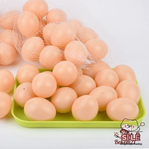 Bộ trứng giả cho chim bồ câu và gà tre - 10 hoặc 15 trứng rỗng, hỗ trợ ấp và tối ưu không gian sống cho thú cưng