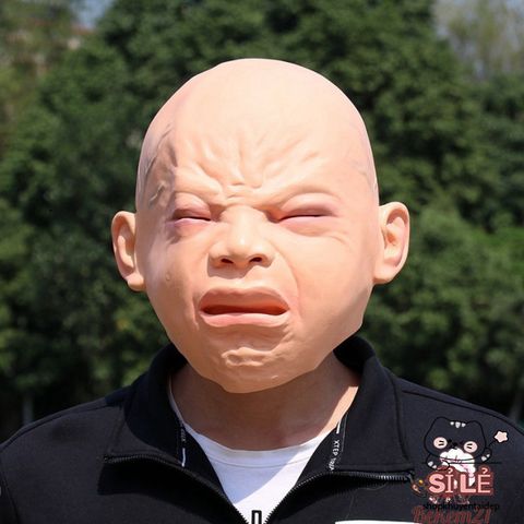Mặt Nạ EM BÉ KHÓC Định Hình Nhân Vật ĐỨC TikTok Cho Halloween - Chất Liệu Latex Thoải Mái, Phù Hợp Hóa Trang, Tiệc Tùng