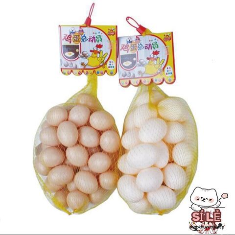 Bộ 10 Trứng Gà Nhựa Trắng - Dụng Cụ Dạy Học Nghệ Thuật & Mô Hình Ấp Trứng Giá Rẻ Cho Giáo Dục Sáng Tạo