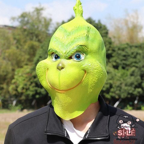 Mặt Nạ Ông Già Noel Grinch Đáng Yêu - Mặt Nạ Giáng Sinh Cosplay Cho Trẻ Em & Người Lớn - Đồ Dùng Hóa Trang Vui Nhộn