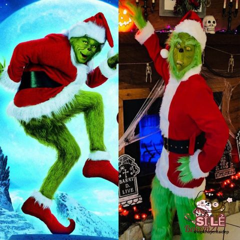 Mặt Nạ Ông Già Noel Grinch Đáng Yêu - Mặt Nạ Giáng Sinh Cosplay Cho Trẻ Em & Người Lớn - Đồ Dùng Hóa Trang Vui Nhộn