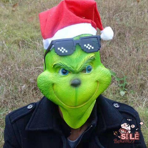 Mặt Nạ Ông Già Noel Grinch Đáng Yêu - Mặt Nạ Giáng Sinh Cosplay Cho Trẻ Em & Người Lớn - Đồ Dùng Hóa Trang Vui Nhộn