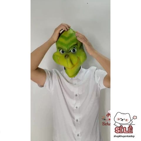 Mặt Nạ Ông Già Noel Grinch Đáng Yêu - Mặt Nạ Giáng Sinh Cosplay Cho Trẻ Em & Người Lớn - Đồ Dùng Hóa Trang Vui Nhộn