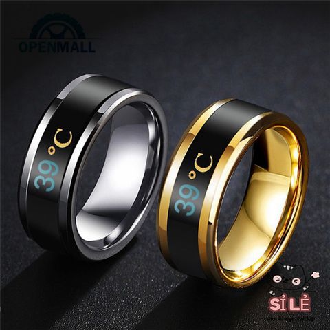 Nhẫn Đo Nhiệt Độ Thời Tiết và Cơ Thể - Nhẫn Thông Minh Kháng Nước Đổi Màu Tâm Trạng, Thiết Kế Hợp Kim, 5 Kích Cỡ