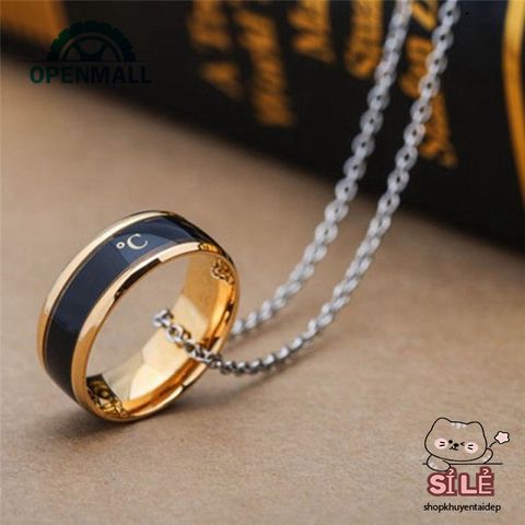 Nhẫn Đo Nhiệt Độ Thời Tiết và Cơ Thể - Nhẫn Thông Minh Kháng Nước Đổi Màu Tâm Trạng, Thiết Kế Hợp Kim, 5 Kích Cỡ