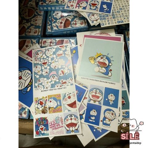 Bộ thẻ bài Doremon với sticker & thẻ lomo Nobita, Chaien, Xuka, Xê Kô - Quà tặng độc đáo cho fan anime và manga