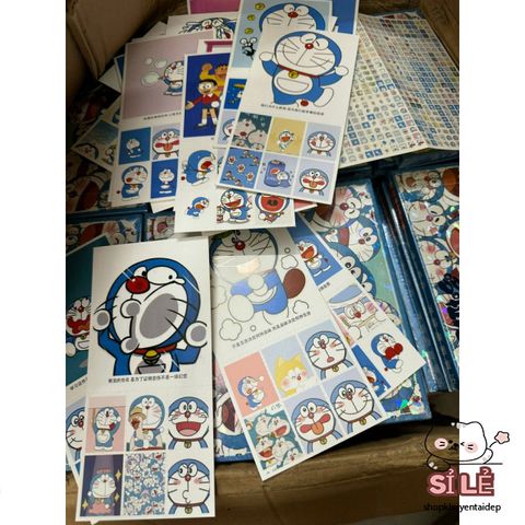 Bộ thẻ bài Doremon với sticker & thẻ lomo Nobita, Chaien, Xuka, Xê Kô - Quà tặng độc đáo cho fan anime và manga
