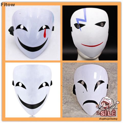 Mặt Nạ Cosplay Hiruko Đen Trắng - Mặt Nạ Anime Độc Đáo Cho Người Hâm Mộ - Quà Tặng Thú Vị Dành Cho Fans Anime