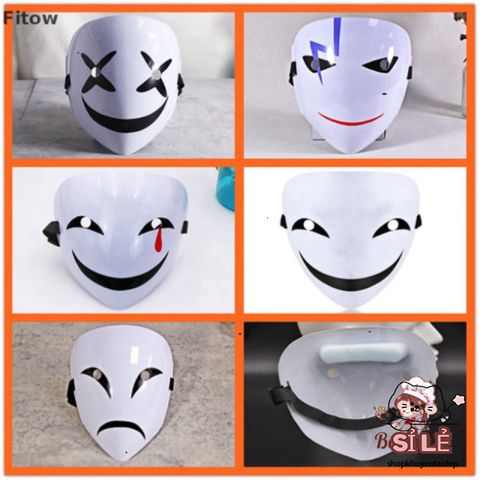Mặt Nạ Cosplay Hiruko Đen Trắng - Mặt Nạ Anime Độc Đáo Cho Người Hâm Mộ - Quà Tặng Thú Vị Dành Cho Fans Anime