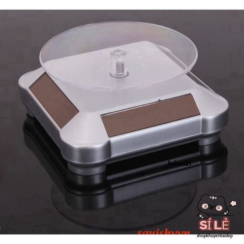 Bàn Xoay 360 Độ Năng Lượng Mặt Trời - Đế Trưng Bày Chụp Ảnh Video 3 Vòng/Phút, Tiết Kiệm Năng Lượng, Dùng Cho Đồ Trang Sức, Đồng Hồ