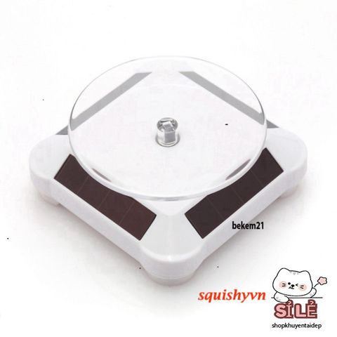 Bàn Xoay 360 Độ Năng Lượng Mặt Trời - Đế Trưng Bày Chụp Ảnh Video 3 Vòng/Phút, Tiết Kiệm Năng Lượng, Dùng Cho Đồ Trang Sức, Đồng Hồ