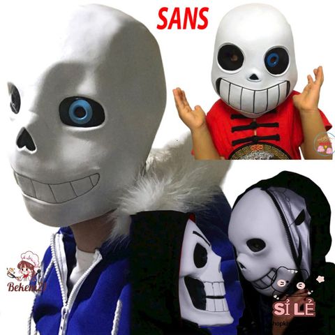 Mặt Nạ Hóa Trang Papyrus - Phụ Kiện Cosplay Halloween Nhân Vật Game Legend Of The Sans - Mặt Nạ Cao Su Mắt Xanh/Đen